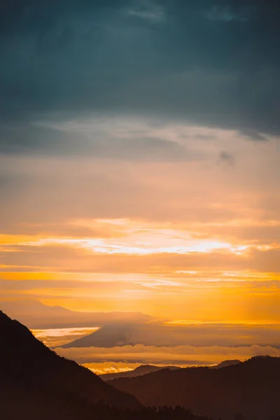 Bromo Tengger Semeru Nationalpark Indonesien Med Kalderas Berg Och Färgglad — Stockfoto