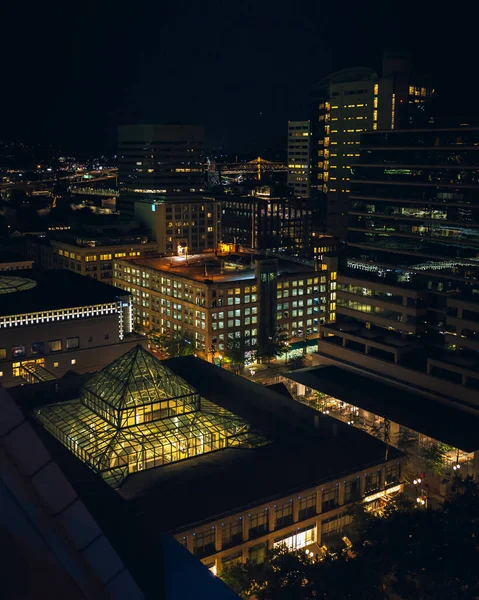 Vertikal Bild Staden Natten — Stockfoto