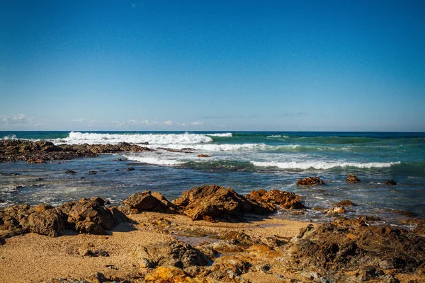 Приголомшливий Вид Воду Пляжу — стокове фото