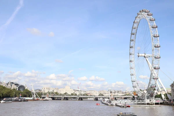 Лондонский Глаз Дневное Время — стоковое фото