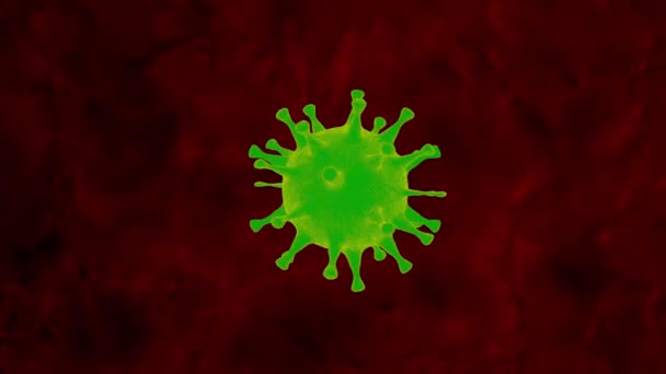 Corona Virüsü Yeşil Amblemi — Stok video