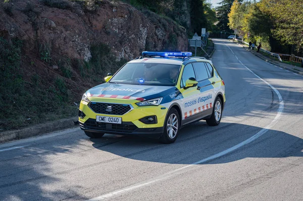 Barcelona Spanje Dec 2021 Rally Heuvel Beklimming Sant Feliu Codines — Stockfoto