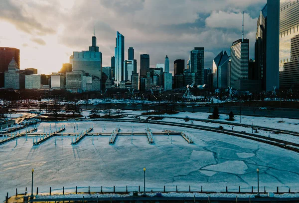 Amerika Daki Chicago Illinois Şehrinin Güzel Bir Görüntüsü — Stok fotoğraf