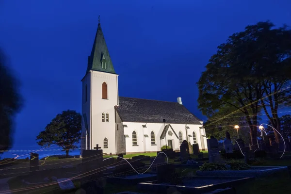 Вид Красивую Церковь Вечером Австрии — стоковое фото