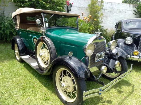 Lomas Zamora Buenos Aires Argentina 2021 Antiguo Ford Verde Modelo — Foto de Stock