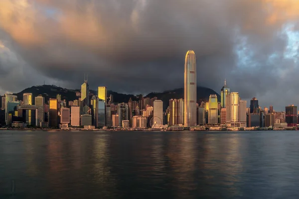 Hong Kong Kong Kína 2018 Május Hongkong Szigetének Látképe Naplementekor — Stock Fotó