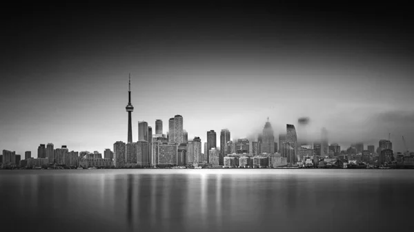 Graustufen Der Skyline Von Toronto Kanada — Stockfoto