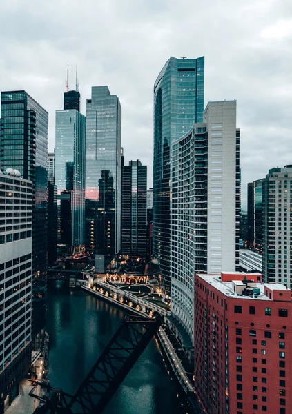 Una Hermosa Foto Ciudad Chicago Illinois Los — Foto de Stock