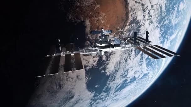 Raumstation Freien Weltraum — Stockvideo