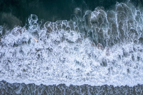 Vzdušný Pohled Pěnové Vlny Newport Beach Kalifornie Usa — Stock fotografie