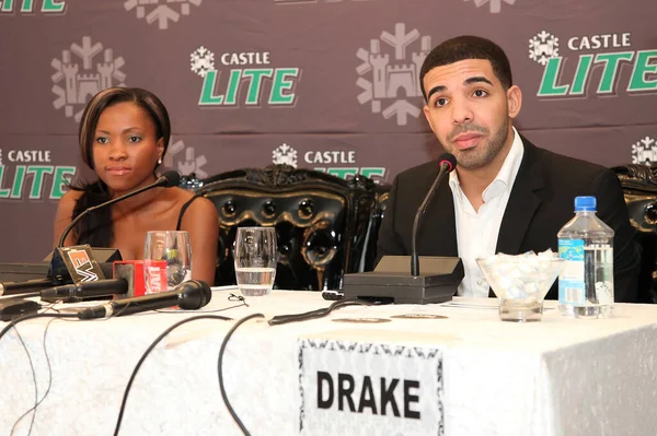 Johannesburg Sudafrica Ottobre 2021 Artista Musicale Drake Alla Conferenza Stampa — Foto Stock