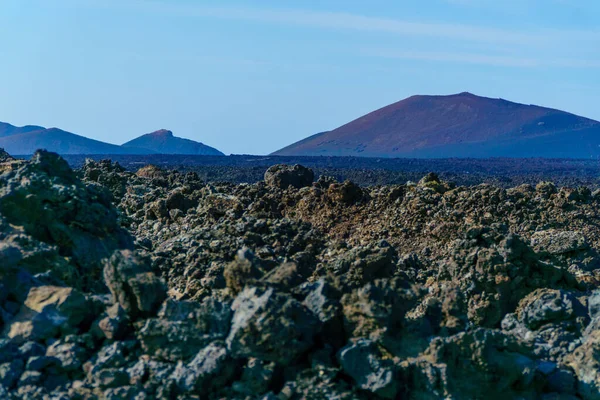 View Mountains Rocks Canary Islands Lanzarote Spain — Stock Photo, Image
