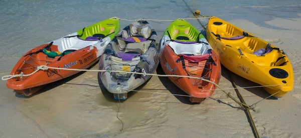 Beautiful Shot Bunch Canoes Sea Loh Dalum Bay Koh Phi — Stock Photo, Image