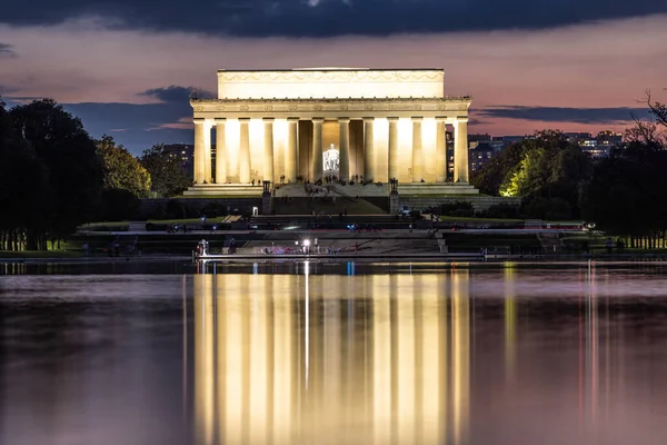 Een Schilderachtig Uitzicht Het Lincoln Memorial Washington Verenigde Staten Tijdens — Stockfoto