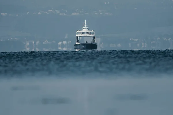 Uma Vista Belo Navio Mar Bodensee Suíça — Fotografia de Stock