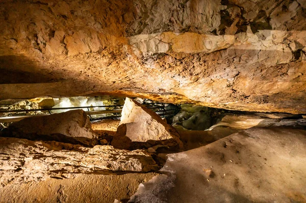 Disparo Una Antigua Piedra Cueva Hielo Gigante Dachstein Obertraun Austria — Foto de Stock