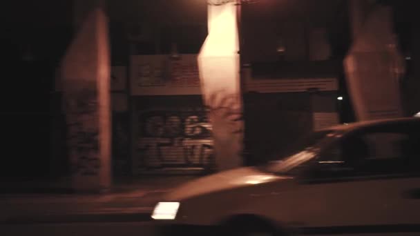 夜城的镜头 — 图库视频影像