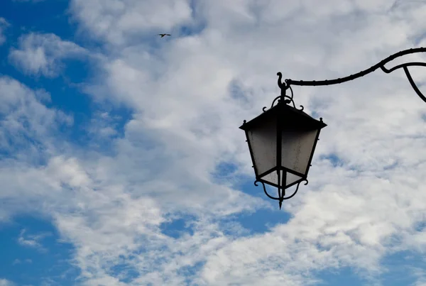 Тлі Неба Тлі Вуличної Лампи Явилося Мереживо Венеція Італія — стокове фото