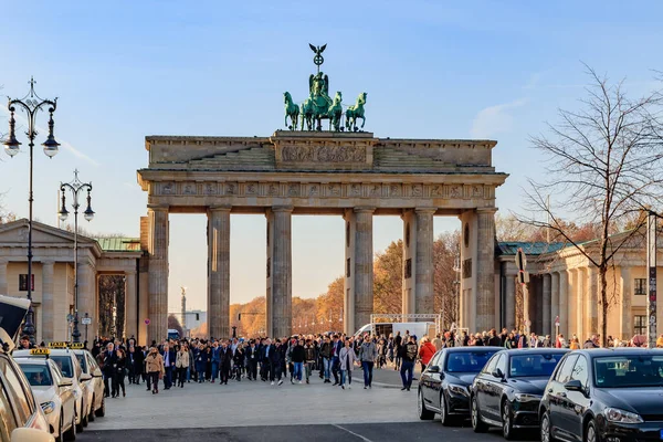 Berlín Alemania Nov 2021 Famosa Puerta Brandeburgo Berlín Mitte —  Fotos de Stock