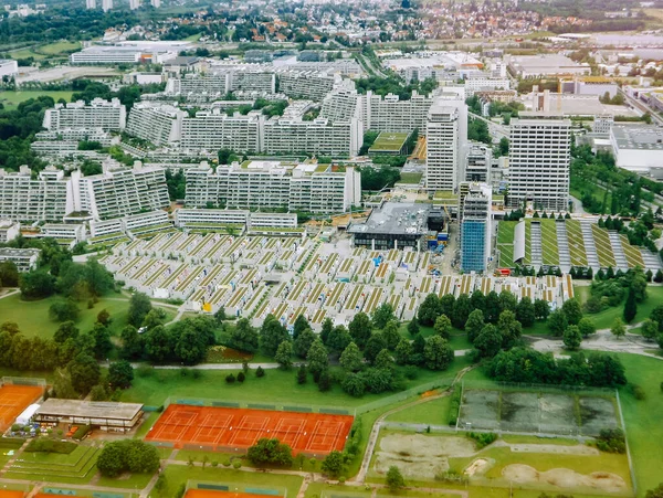 Blick Auf Die Schöne Stadt Olympischen Dorf München Deutschland — Stockfoto