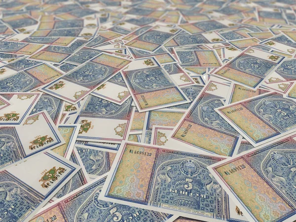 Велика Купа Узбекистанських Сомів Фон Узбекистанської Валюти — стокове фото