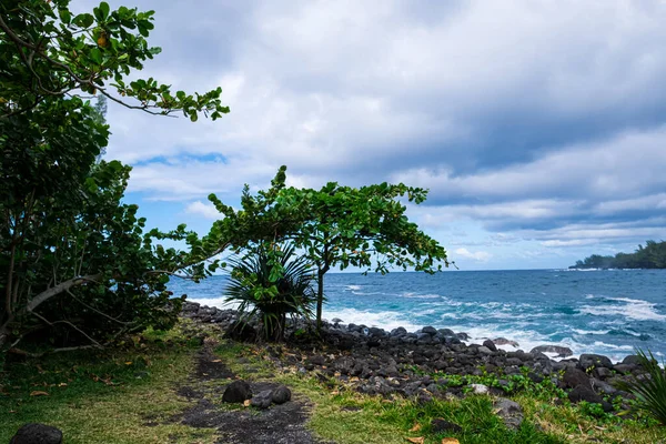 Ein Strahlender Sommertag Einem Strand Saint Rose Auf Réunion Frankreich — Stockfoto