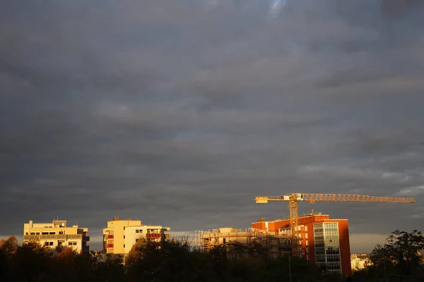 Вид Повітря Будівлі Під Хмарним Небом — стокове фото