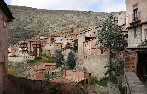Una Hermosa Foto Algunos Edificios Plaza Mayor Albarracin España — Foto de Stock