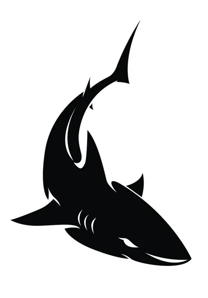 サメのアイコン ウェブ用の魚のベクトルアイコンの簡単なイラスト — ストックベクタ