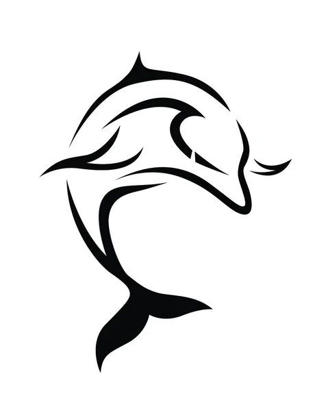 Vektorová Ilustrace Ikony Delfína — Stockový vektor