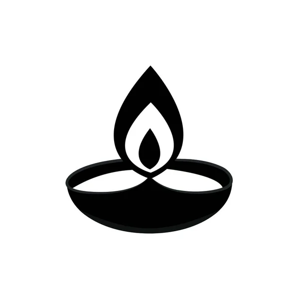 Значок Лампи Дівалі Проста Ілюстрація Індуїстських Дія Векторні Іконки Веб — стоковий вектор