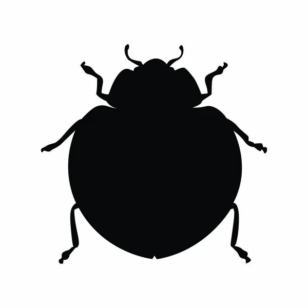 Чорний Значок Жука Ізольований Білому Тлі Векторна Ілюстрація — стоковий вектор