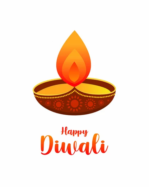Vector Illustration Background Happy Diwali Festival — Stock Vector