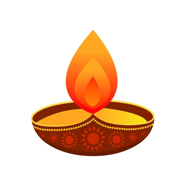 Illustration Vectorielle Fond Diwali Heureux — Image vectorielle