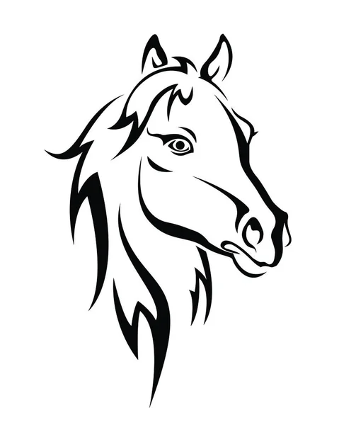 Vektorová Ilustrace Hlavy Koně — Stockový vektor