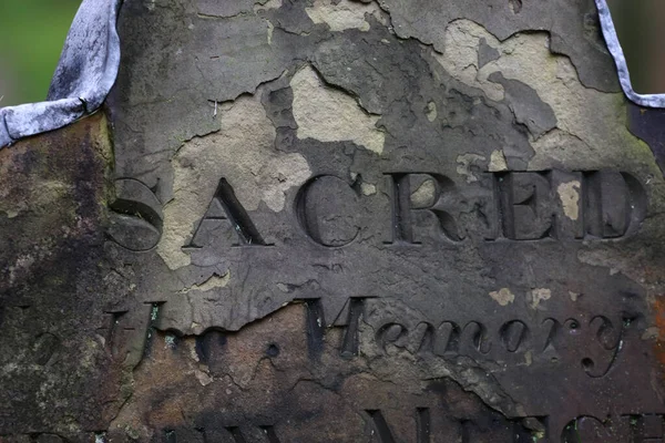 Halifax Canadá 2021 Una Lápida Cementerio Antigua Cementerio Del Centro —  Fotos de Stock