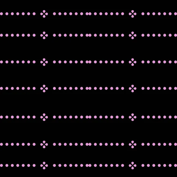 黒の背景に点線の線のパターン ピンクのドットグラフィックアートワーク — ストック写真