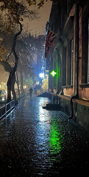Sveç Teki Stockholm Şehrinin Gece Manzarası — Stok fotoğraf
