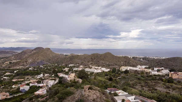 Aerial View Town Mojacar Spain — Foto Stock