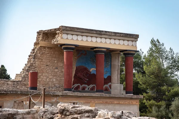 Crete Grèce Sept 2021 Les Ruines Palais Knossos Crète Grèce — Photo