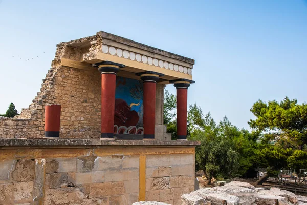 Crete Grèce Sept 2021 Les Ruines Palais Knossos Crète Grèce — Photo