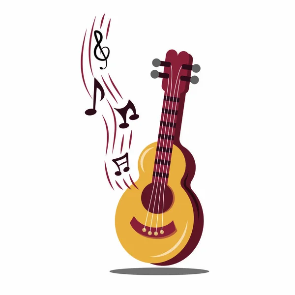 Guitare Instruments Musique Illustration Vectorielle — Image vectorielle