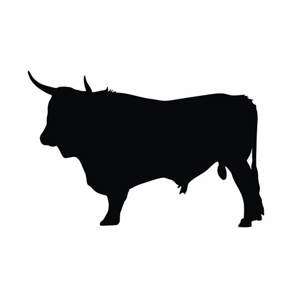 Cow Silhouette Vector Illustration — Archivo Imágenes Vectoriales