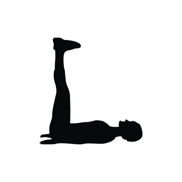 Silhouette Une Athlète Femme — Image vectorielle