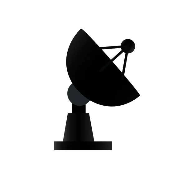 Icona Parabola Satellitare Illustrazione Piatta Del Simbolo Vettoriale Radar Web — Vettoriale Stock