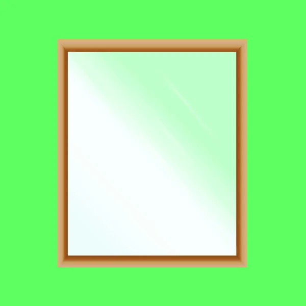 Zelený Prázdný Rámec Prázdnou Obrazovkou Bílém Pozadí — Stockový vektor