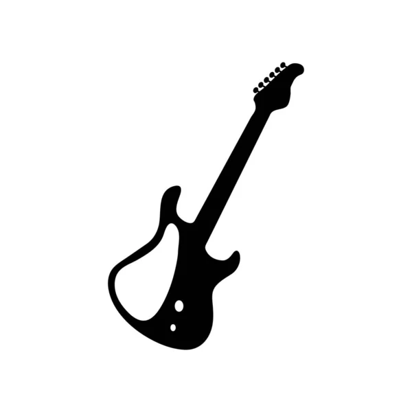 Gitaar Icoon Platte Illustratie Van Muziekinstrument Vector Iconen Voor Web — Stockvector