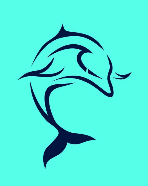 Vector Ilustración Una Ballena — Vector de stock