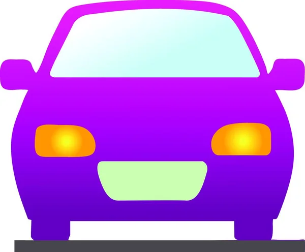 Araba Ikonu Web Için Basit Taksi Aracı Vektör Simgeleri Çizimi — Stok Vektör