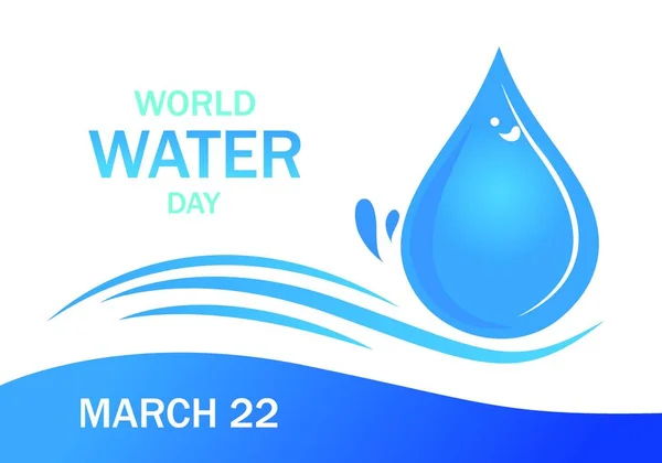 Water Drop World Water Day — Stock Vector